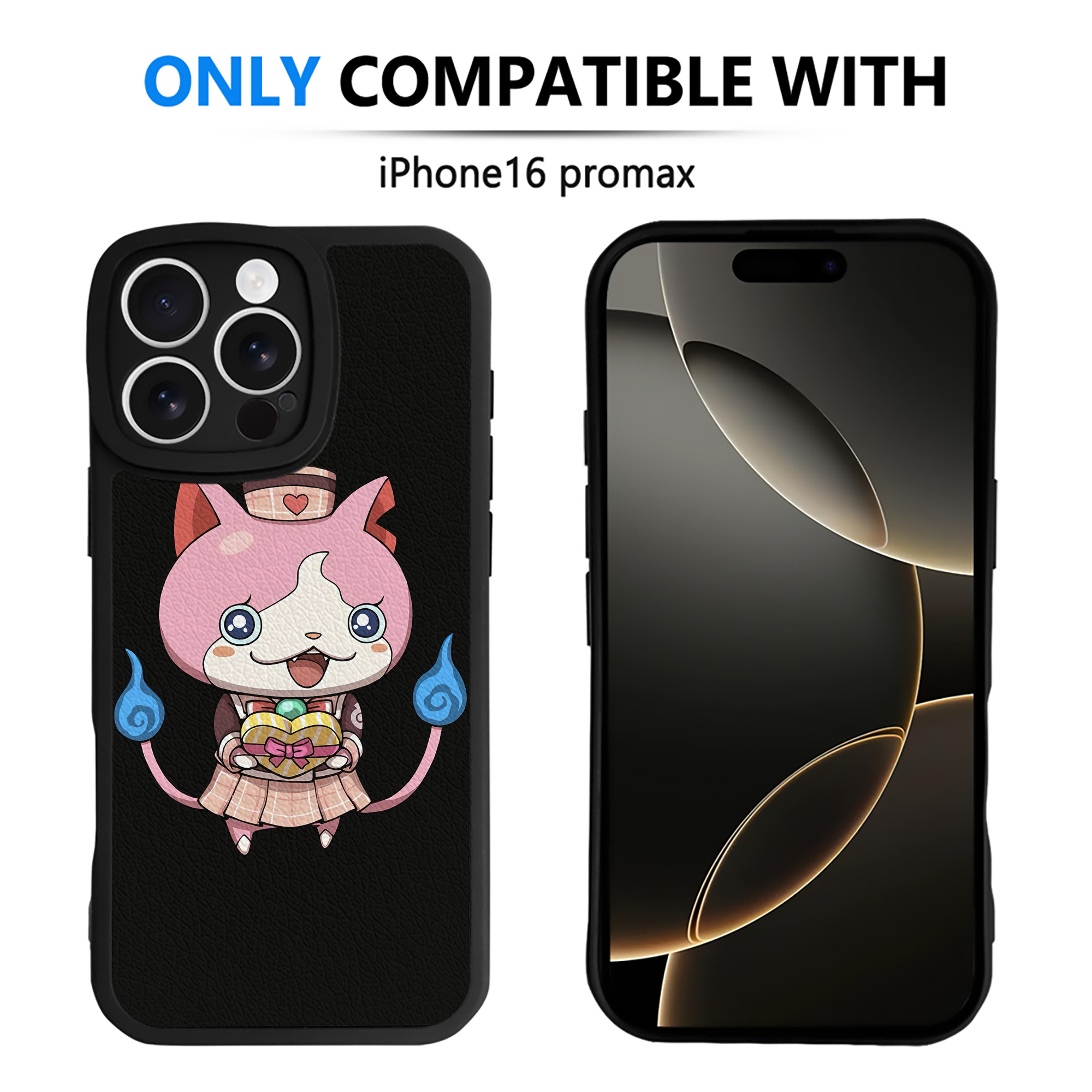 （画像用） 妖怪ウォッチ Yo-kai Watch 【iPhone 16シリーズ対応】シリコンスマホケース（レザー調） 材質：シリコン